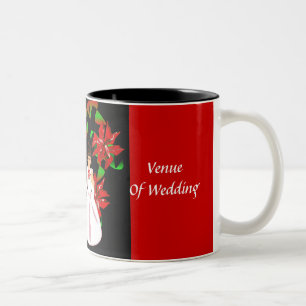 Tasse 2 Couleurs Noël/Décembre Musique Wedding shower rouge