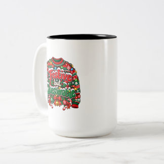 Tasse 2 Couleurs Noël drôle laid mais festif