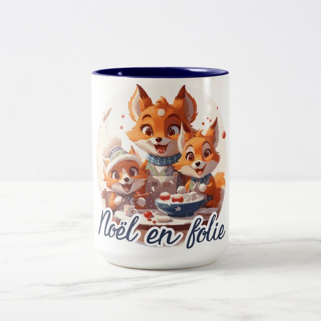 Tasse 2 Couleurs Noël en folie (Centre)