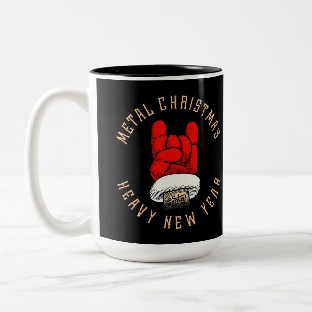 Tasse 2 Couleurs Noël en métal lourd (Gauche)