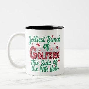 Tasse 2 Couleurs Noël Golf Drôle La bande la plus joyeuse de golfeu