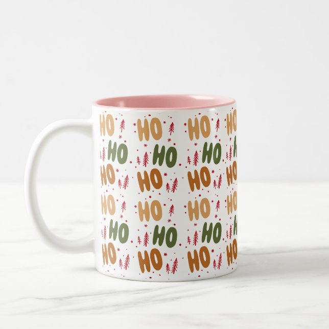 Tasse 2 Couleurs Noël Ho Ho Ho (Gauche)