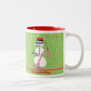 Tasse 2 Couleurs Noël Holiday Snowman