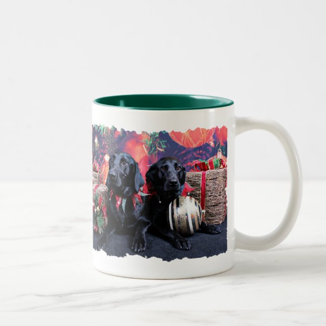 Tasse 2 Couleurs Noël - Labrador - banjo et boomer (Droit)