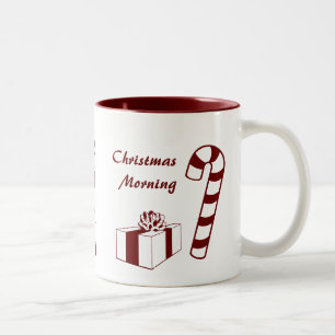 Tasse 2 Couleurs Noël Matin avec l'année