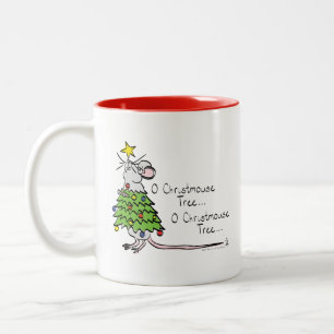 Tasse 2 Couleurs Noël Mouse mignonne Drôle Vacances