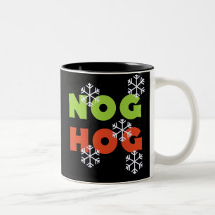 Tasse 2 Couleurs Noël Nog Hog