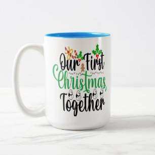 Tasse 2 Couleurs Noël Notre premier Noël Ensemble Musique