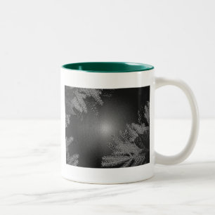 Tasse 2 Couleurs Noël Poinsettia noir et gris II