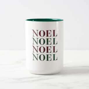 Tasse 2 Couleurs Noel Rouge & Vert Plaid Motif Noël