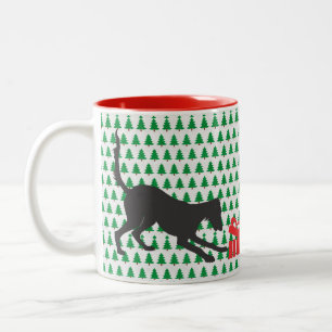 Tasse 2 Couleurs Noël saluki