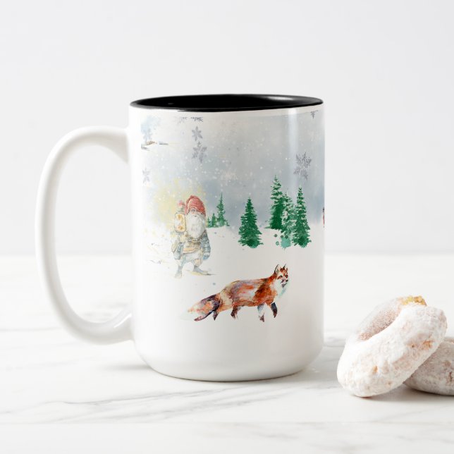 Tasse 2 Couleurs Noël scandinave (Avec donut)