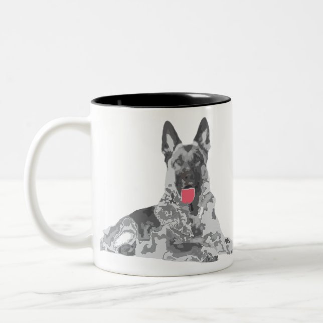 Tasse 2 Couleurs noir allemand (Gauche)