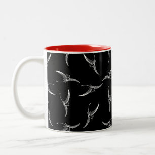 Tasse 2 Couleurs Noir de motif d'impression de dinosaure de