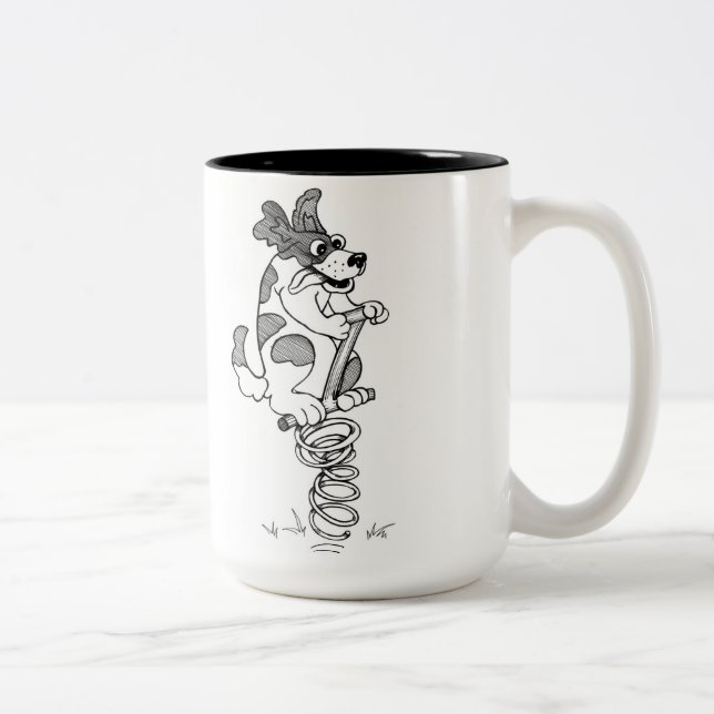 Tasse 2 Couleurs Noir et blanc de springer spaniel (Droit)
