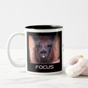 Tasse 2 Couleurs Noir Llama Focus Mots Inspirants