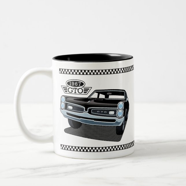 Tasse 2 Couleurs Noir Pontiac GTO 1967 (Gauche)