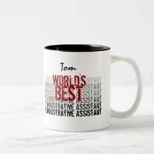 Tasse 2 Couleurs Noir rouge du meilleur assistant administratif du