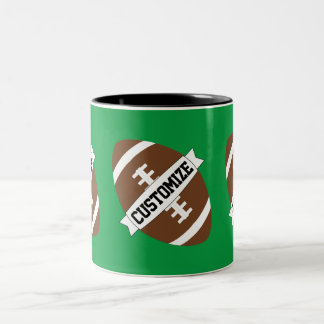 Tasse 2 Couleurs Nom de l'équipe de football personnalisée et Arriè