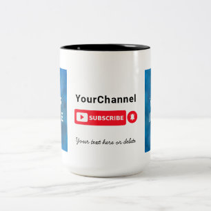 Tasse 2 Couleurs Nom du canal YouTube personnalisé