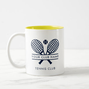 Tasse 2 Couleurs Nom élégant et moderne du country club de tennis