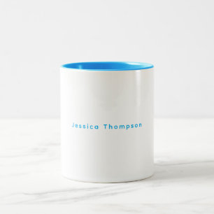 Tasse 2 Couleurs Nom élégant simple et moderne professionnel