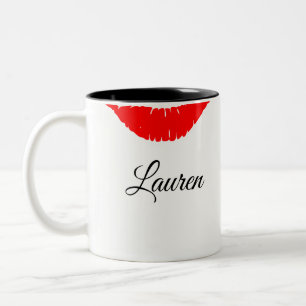 Tasse 2 Couleurs Nom/Lèvres Mug-Custom