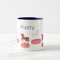 Nom personnalisé Donuts Unicorns Art