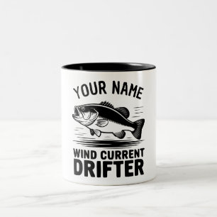 Tasse 2 Couleurs Nom personnalisé Drift de vent Bass Fish