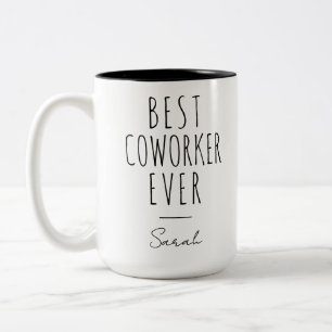 Tasse 2 Couleurs Nom personnalisé du meilleur collaborateur