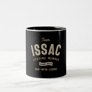 Tasse 2 Couleurs Nom Personnalisé Du Membre De L'Équipe Issac À Vie