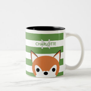 Tasse 2 Couleurs Nom personnalisé et initiale de la chaîne