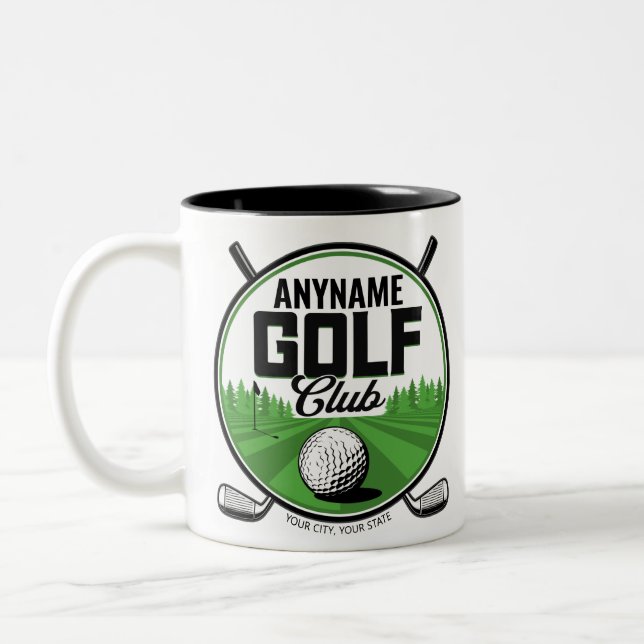 Tasse 2 Couleurs NOM personnalisé Golfing Pro Golf Club Player (Gauche)