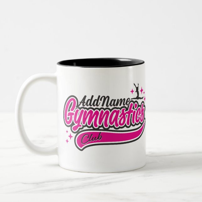 Tasse 2 Couleurs Nom personnalisé Gymnaste Saut écarté Gymnastique  (Gauche)