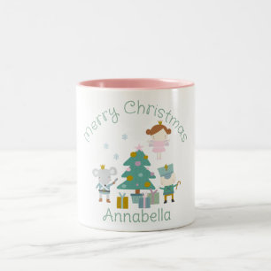 Tasse 2 Couleurs Nom personnalisé mignon Nutcracker Noël