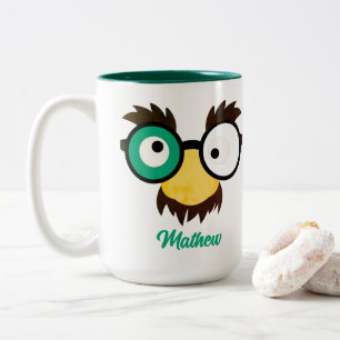 Tasse 2 Couleurs Nom personnalisé moderne Funny Visage Irlandais Dr