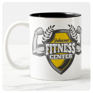 Tasse 2 Couleurs Nom personnalisé Muscle Fitness Trainer Gym