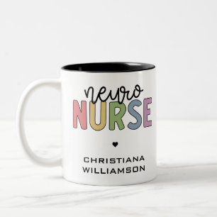 Tasse 2 Couleurs Nom personnalisé Neuro Nurse Neuroscience Infirmiè