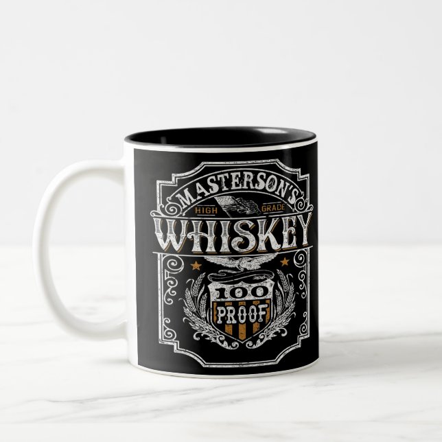 Tasse 2 Couleurs NOM personnalisé Old West Whiskey Brewery Bar (Gauche)