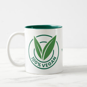 Tasse 2 Couleurs Nom personnalisé Vegan