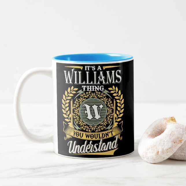 Tasse 2 Couleurs Nom Williams (Avec donut)
