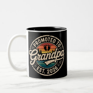 Tasse 2 Couleurs Nommé Grand-Père Estimé 2026 Grossesse Rétro