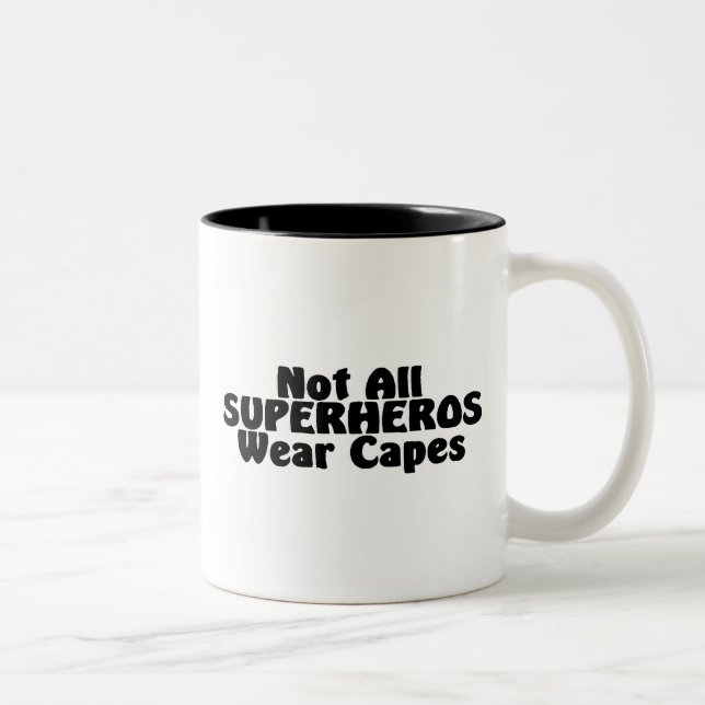 Tasse 2 Couleurs Non tous les caps d'usage de SUPERHEROS (Droit)