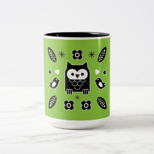 Tasse 2 Couleurs Nordic Horse Folk Art Cadeau