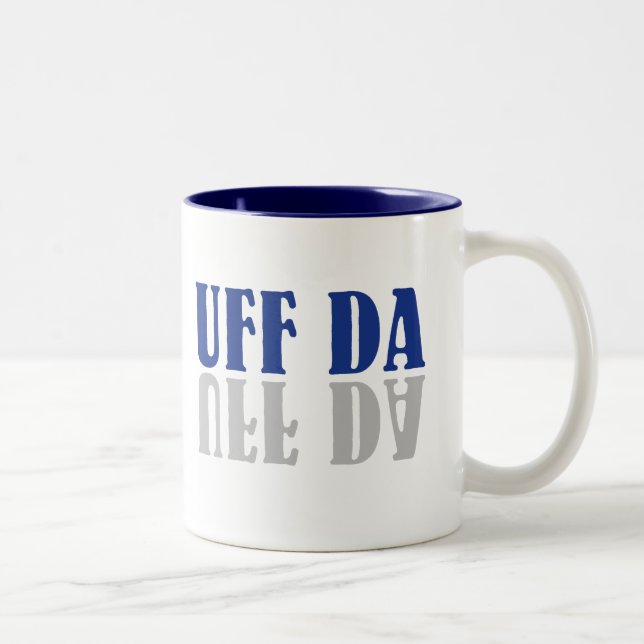 Tasse 2 Couleurs Norvégien suédois scandinave drôle d'UFF DA (Droit)
