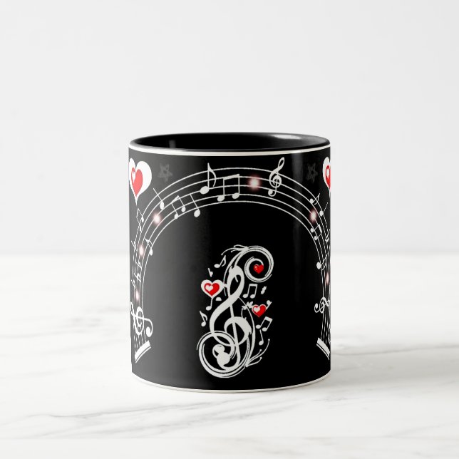Tasse 2 Couleurs Note d'amour (Centre)