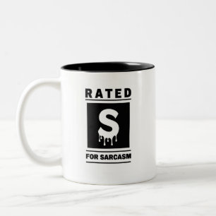 Tasse 2 Couleurs Note 'S' pour le sarcasme