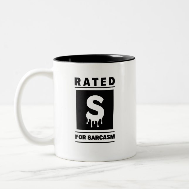 Tasse 2 Couleurs Note 'S' pour le sarcasme (Gauche)
