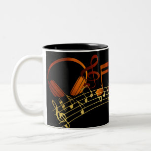 Tasse 2 Couleurs Notes de musique 