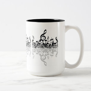 Tasse 2 Couleurs Notes de musique rien que Treble Musique Musique b